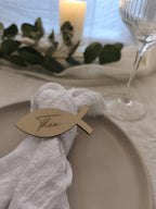 Platzkarte aus Holz zur Konfirmation, Taufe, Kommunion oder Hochzeit Tischdeko