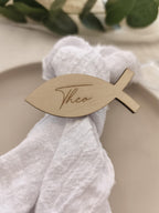 Platzkarte aus Holz zur Konfirmation, Taufe, Kommunion oder Hochzeit Tischdeko