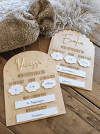 Einschulung Schulkind, personalisierte Tafel aus Holz zum Schulanfang für unvergessliche Einschulungsfotos