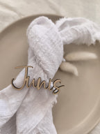 Platzkarte Hochzeit aus Holz – Schriftzug als Gastgeschenk – Tischdeko, Taufe, Kommunion, Konfirmation, Feier Tischkarte personalisiert