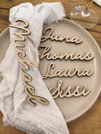 Platzkarte Hochzeit aus Holz personalisiert | Tischkarte mit Namen | Gastgeschenk Tischdeko Taufe Kommunion Konfirmation