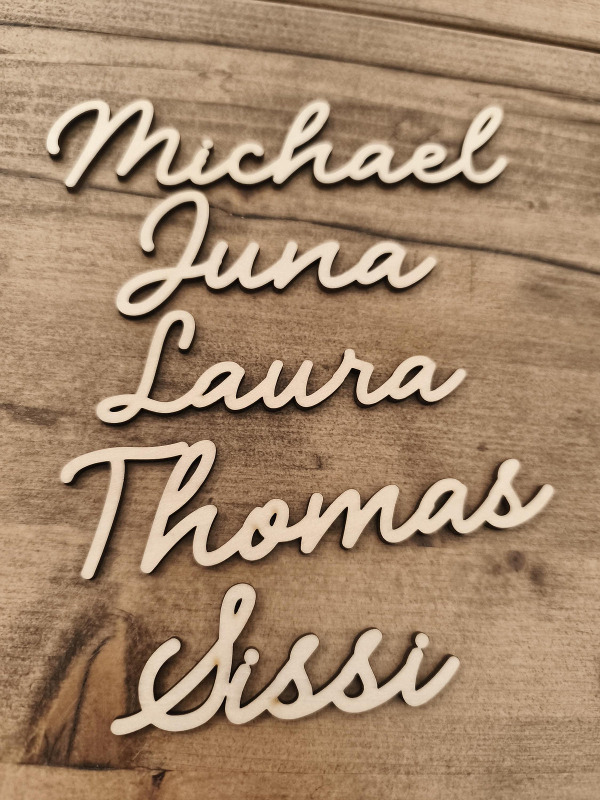 Platzkarte Hochzeit aus Holz personalisiert | Tischkarte mit Namen | Gastgeschenk Tischdeko Taufe Kommunion Konfirmation