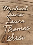 Platzkarte Hochzeit aus Holz personalisiert | Tischkarte mit Namen | Gastgeschenk Tischdeko Taufe Kommunion Konfirmation
