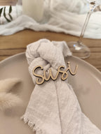 Tischkarte Holz personalisiert mit Namen, Platzkarte Hochzeit Taufe Kommunion Konfirmation, Namenskarte Gastgeschenk Tischdeko