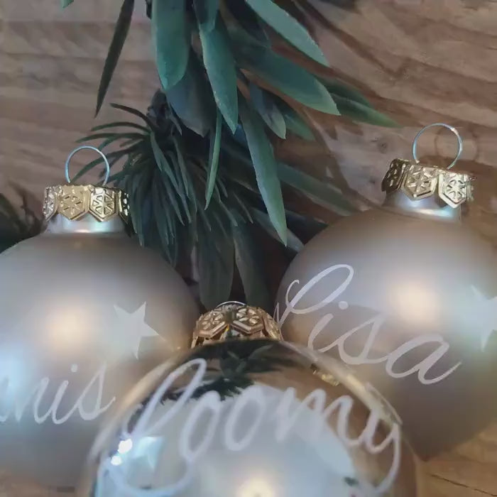 Weihnachtskugeln personalisiert | personalisierte Geschenke | Christbaumkugeln | Weihnachtsgeschenk Name | Weihnachtsbaumkugeln | mit Stern