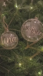 Weihnachtskugeln personalisiert 10cm 12 cm Acrylglas | personalisierte Geschenke | Christbaumkugeln | Weihnachtsgeschenk mit Namen |