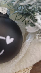 Weihnachtskugeln personalisiert mit Herz |  Christbaumkugeln | Weihnachtsgeschenk mit Namen | Weihnachtsbaumkugeln | Deko