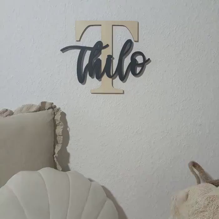 Namensschild Kinderzimmer 25 -30cm | Türschild |  Holzschild personalisiert | Schriftzug durchgehend