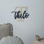 Namensschild | Türschild 15cm hoch Holzschild personalisiert | Wanddekoration | Schriftzug durchgehend durchgehend