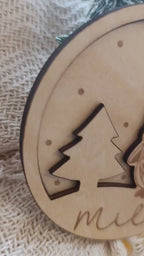 Weihnachtskugeln Pinguin Tannenbaum Personalisiert aus Holz Christbaumkugel Personalisiertes Geschenk Weihnachtsbaumdeko Weinachten