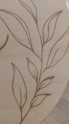 Namensschild rund personalisiert Kinderzimmer Pflanze Türschild Holzschild Wanddekoration Babyzimmer  Geschenk Geburt  Holzscheibe